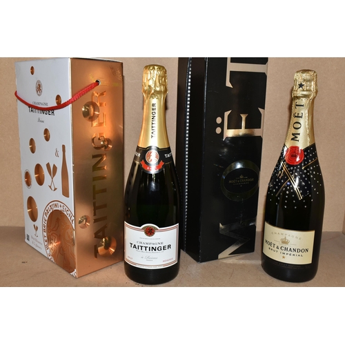 212 - CHAMPAGNE, Two Bottles of Champagne comprising one bottle of Moet & Chandon 'Be Fabulous' 12% vol. 7... 