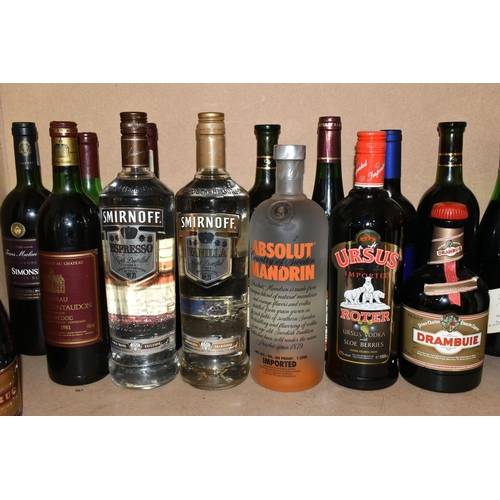 216 - A COLLECTION OF ALCOHOL, comprising eleven bottles of Red Wine from Europe and South Africa includin... 