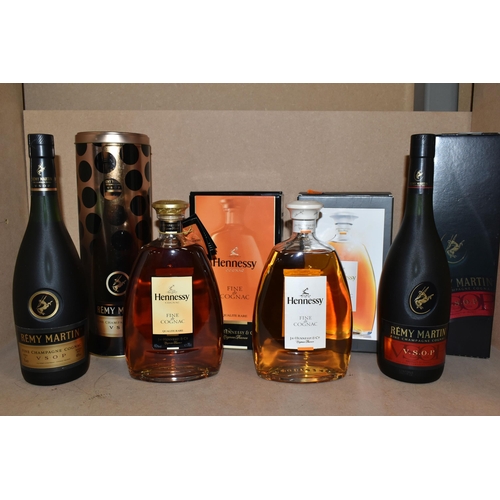 219 - FOUR BOTTLES OF  COGNAC comprising two botttles of Hennessy Fine de Cognac 40% vol. 70cl and two bot... 