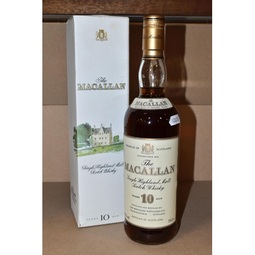 222 - ONE BOTTLE OF THE MACALLAN 10 Year Old Single Highland Malt Scotch Whisky, distilled and bottled by ... 