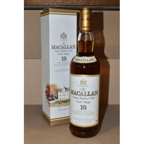 224 - ONE BOTTLE OF THE MACALLAN 10 Year Old Single Highland Malt Scotch Whisky, distilled and bottled by ... 