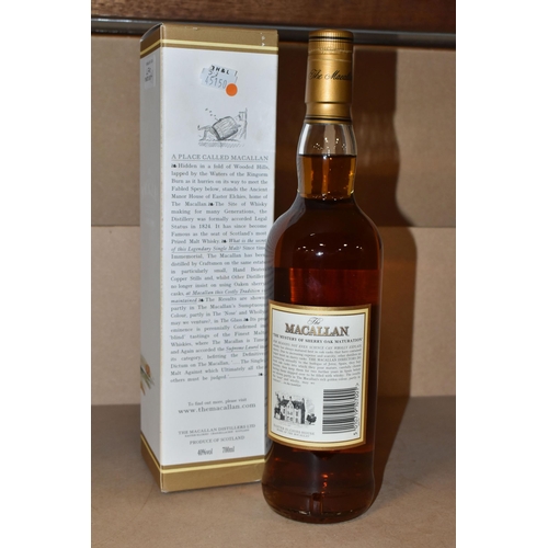 224 - ONE BOTTLE OF THE MACALLAN 10 Year Old Single Highland Malt Scotch Whisky, distilled and bottled by ... 