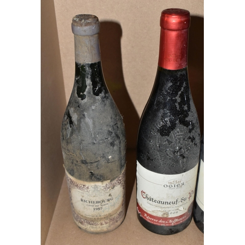 230 - FOUR BOTTLES OF EXCELLENT WINE  comprising one bottle of Richebourg Cote De Nuits 1957, imported and... 