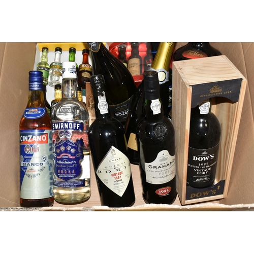 232 - A COLLECTION OF  ALCOHOL comprising one bottle of Dow's Quinta Do Bomfim 1987 Vintage Port, boxed, o... 