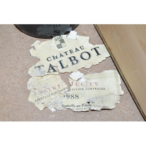 233 - FOUR BOTTLE OF FINE BORDEAUX CLARET comprising one bottle of CHATEAU TALBOT 1988 Saint-Julien (label... 