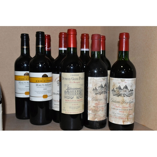 235 - TWELVE  BOTTLES OF ASSORTED BORDEAUX CLARET comprising two bottles of CHATEAU BERLIQUET1980 Saint-Em... 