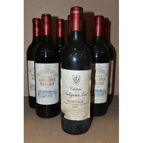 242 - EIGHT BOTTLES OF  MARGAUX Claret comprising two bottles of CHATEAU LABEGORCE LEDE 1985, 12.5% vol, 7... 