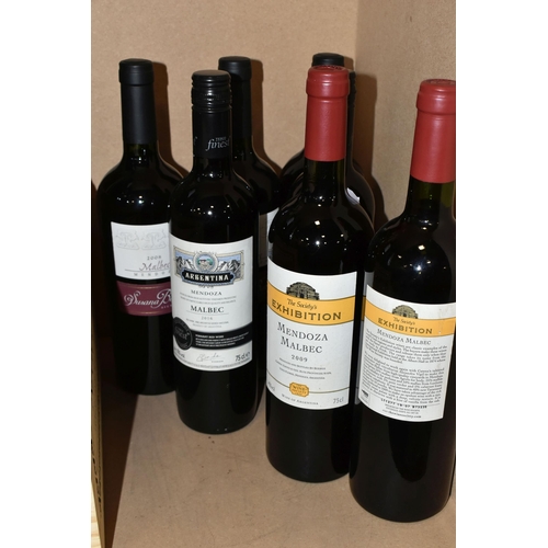 243 - TWENTY-TWO BOTTLES OF SOUTH AMERICAN RED WINE comprising one unopened case containing six bottles of... 