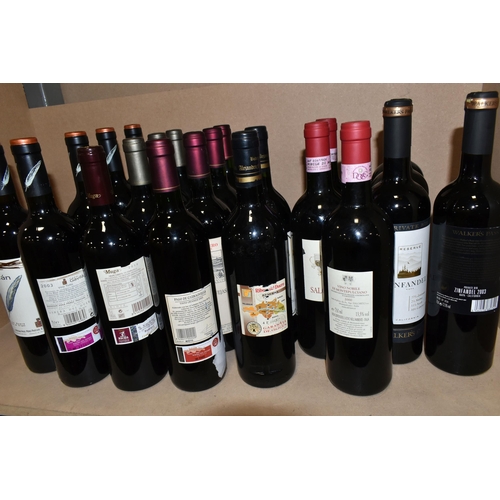 244 - TWENTY-TWO BOTTLES OF SPANISH, Italian & New World Red Wine comprising five bottles of CAPA GAVILAN ... 