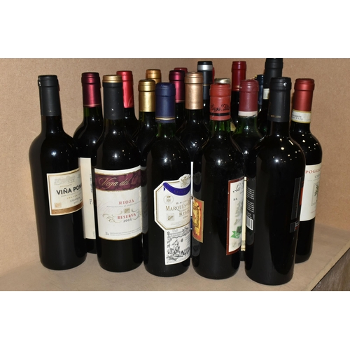 246 - TWENTY BOTTLES OF ASSORTED RED WINE from Spain & Italy, seventeen Spanish and three Italian, the Spa... 