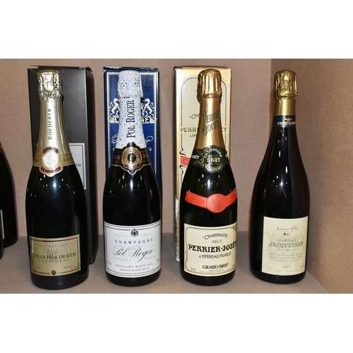 248 - FOUR BOTTLES OF EXCELLENT CHAMPAGNE comprising one bottle of PERRIER - JOUET GRAND BRUT, 750ml, one ... 