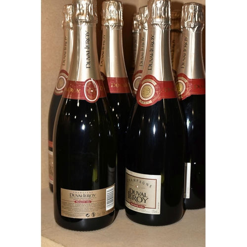 249 - TEN BOTTLES OF  DUVAL LE ROY CHAMPAGNE, Brut Premier Cru,  12% vol. 750ml, all seals intact, wines h... 