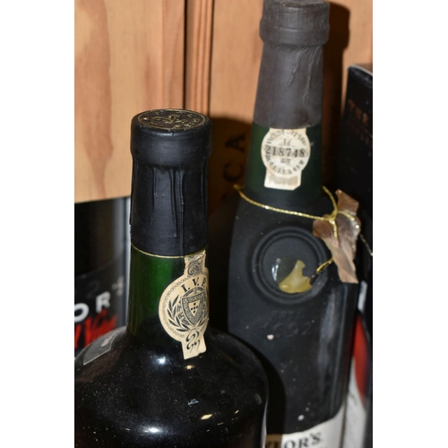 255 - EIGHT BOTTLES OF NON-VINTAGE PORT comprising a 150cl bottle of TAYLOR'S LBV 1990, boxed, one bottle ... 