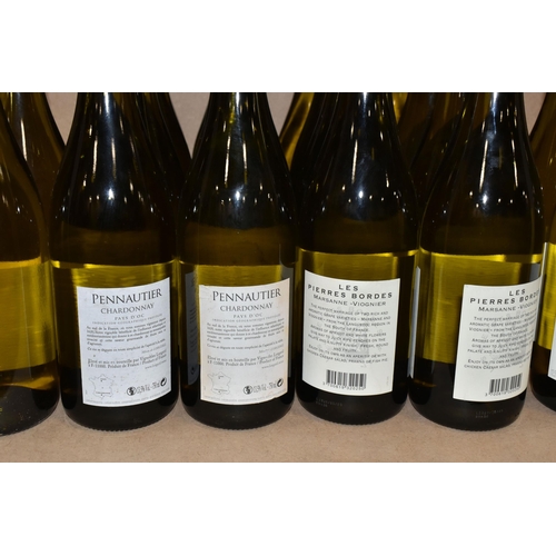 256 - TWENTY BOTTLE OF FRENCH WHITE WINE comprising ten bottles of MARSANNE - VIOGNIER Les Pierres Bordes ... 