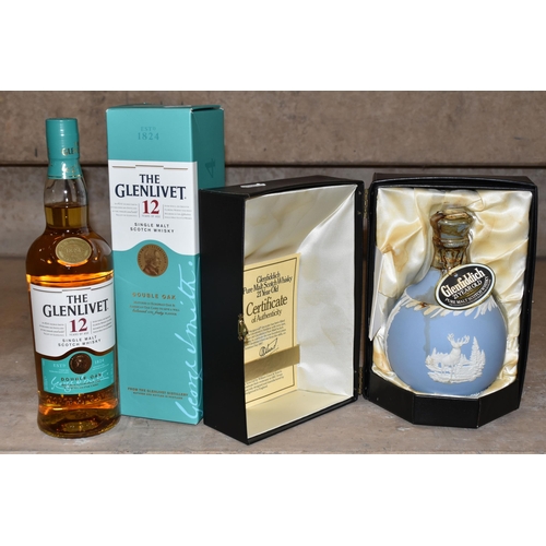 269 - TWO BOTTLES OF SINGLE MALT comprising one bottle of THE GLENLIVET 12 Year Old, Double Oak Single Mal... 