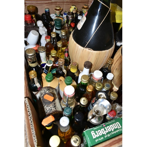 276 - ONE BOX OF ALCOHOL comprising a large collection of 'Miniatures' from Europe and America to include ... 