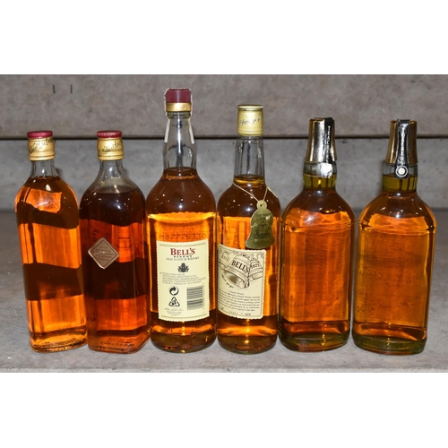 278 - SIX BOTTLE OF  BLENDED WHISKY comprising two bottles of JOHNNIE WALKER RED LABEL Old Scotch Whisky, ... 