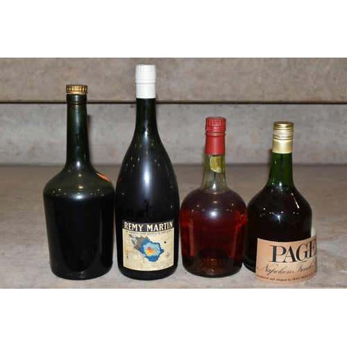 282 - FOUR BOTTLES OF  COGNAC / BRANDY comprising one Full Quart bottle of HENNESSEY VSOP reserve Cognac (... 