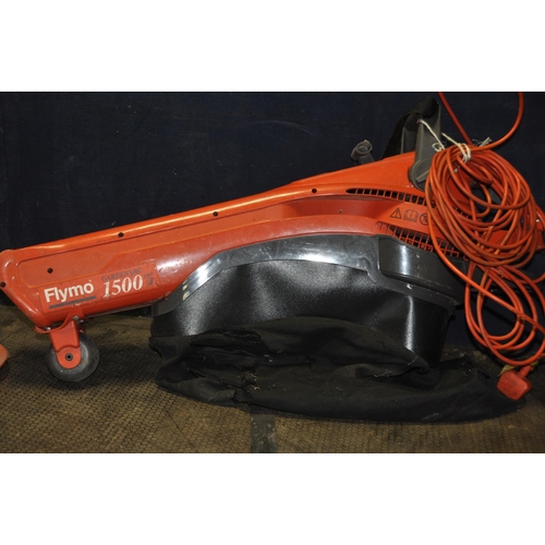 1058 - A FLYMO MICROLITE HOVER MOWER and a Flymo Garden Vac 1500 plus (both PAT pass and working) (Conditio... 