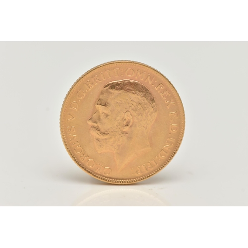 45 - A GEORGE V FULL SOVEREIGN COIN, dated 1912, approximate diameter 22.0mm, approximate gross weight 8.... 