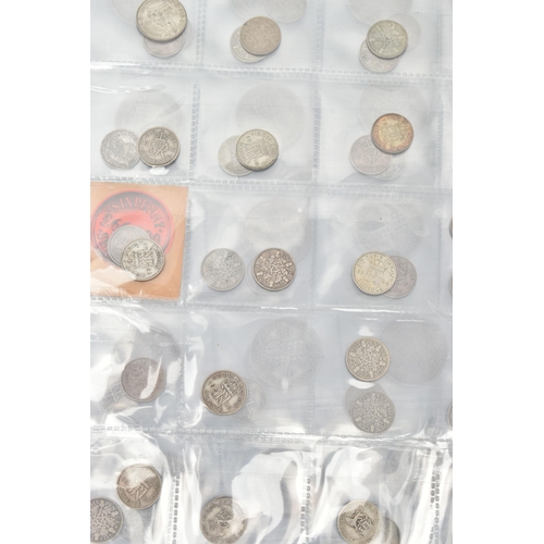 137 - TWO COIN ALBUMS AND TIN OF MAINLY UK COINAGE, to include approximate over one kilo of mixed Silver 2... 