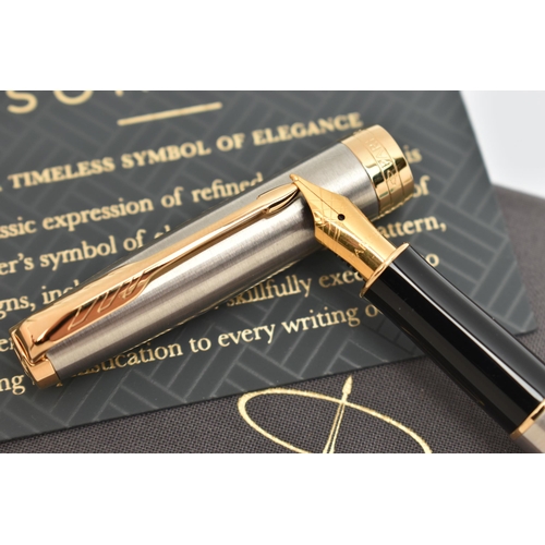 87 - A 'PARKER' SONNET FOUNTAIN PEN, a boxed Cisele pattern fountain pen, (condition report: boxed and in... 