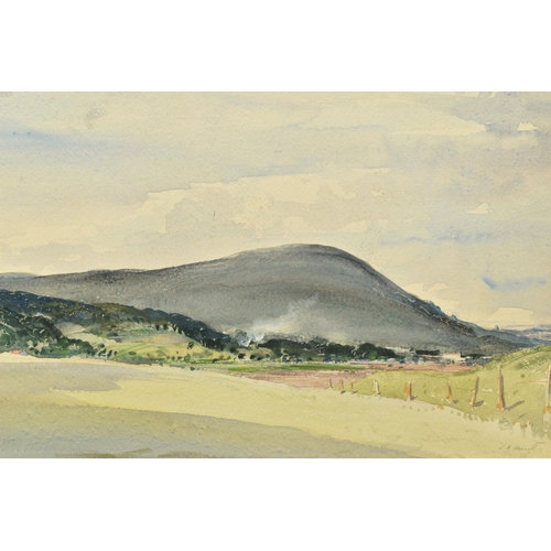 301 - CECIL ARTHUR HUNT (1873-1965) LANDSCAPE WITH HILL, an extensive landscape with farm buildings to the... 