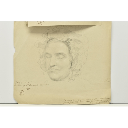 306 - SIR GEORGE HAYTER (1792-1871) 'MRS STEWART', two pencil portrait sketches of the mother of Leonard S... 