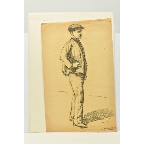 310 - JOSEPH MILNER KITE (1862-1946) A SKETCH OF A MALE FIGURE. the full length study depicts a male figur... 