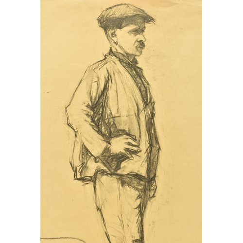 310 - JOSEPH MILNER KITE (1862-1946) A SKETCH OF A MALE FIGURE. the full length study depicts a male figur... 