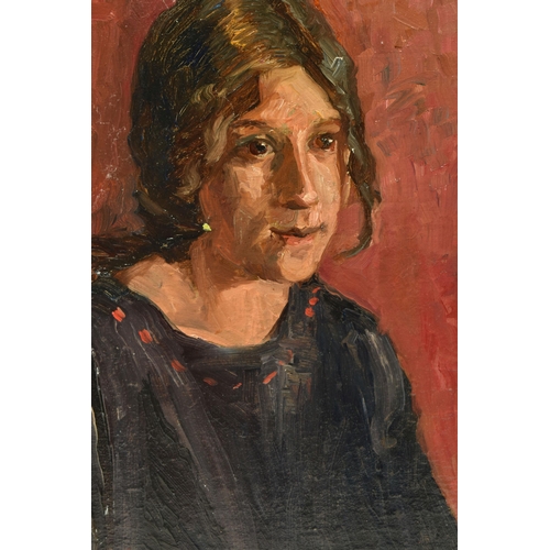 315 - FROM THE ESTATE OF ETHEL POXON (ACTIVE CIRCA 1931-1956) THREE OILS ON BOARD, comprising a portrait o... 