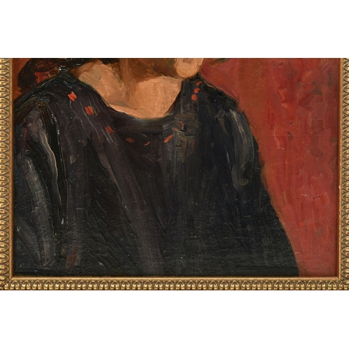 315 - FROM THE ESTATE OF ETHEL POXON (ACTIVE CIRCA 1931-1956) THREE OILS ON BOARD, comprising a portrait o... 