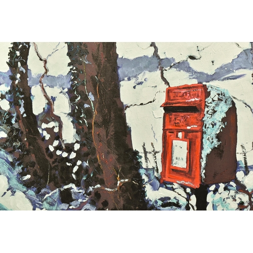 320 - TIMMY MALLETT (BRITISH CONTEMPORARY), 'SNOWY POST BOX', an artist proof edition print, 19/20, signed... 