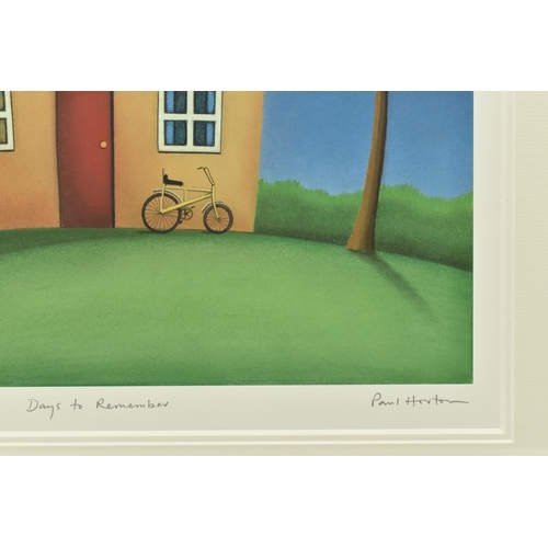 325 - PAUL HORTON (BRITISH 1958) 'DAYS TO REMEMBER', a signed limited edition print on paper, depicting a ... 