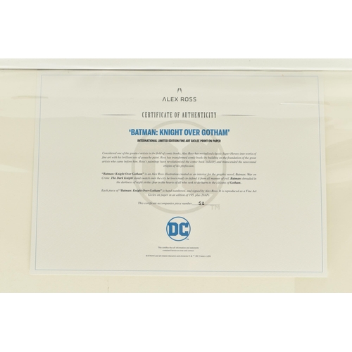 339 - ALEX ROSS FOR DC COMICS (AMERICAN CONTEMPORARY) 'BATMAN: KNIGHT OVER GOTHAM' a signed limited editio... 