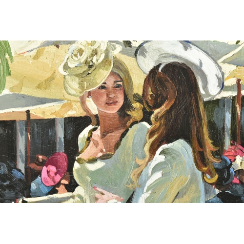 344 - SHERREE VALENTINE DAINES (BRITISH 1959) 'THE COLOUR AND GLAMOUR OF ASCOT', a signed limited edition ... 