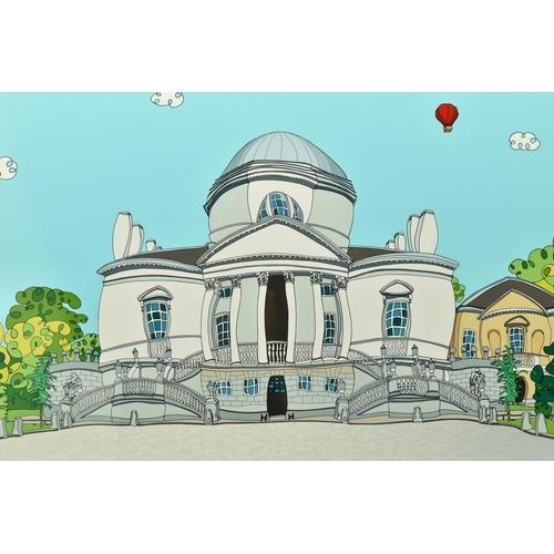 346 - DYLAN IZAAK (BRITISH CONTEMPORARY) 'CHISWICK HOUSE', a contemporary depiction of the Neo-Palladian L... 