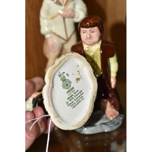 354 - FIVE ROYAL DOULTON 'MIDDLE EARTH' FIGURES, the Lord of the Ring figures comprising Frodo HN2912 (bro... 