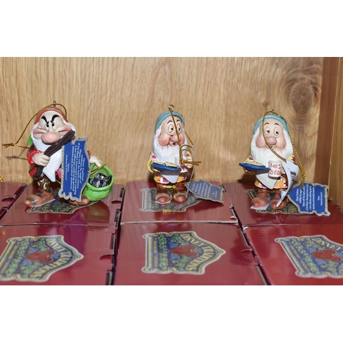 363 - TWELVE BOXED ENESCO DISNEY TRADITIONS 'SNOW WHITE AND THE SEVEN DWARFS' CHRISTMAS ORNAMENTS, designe... 