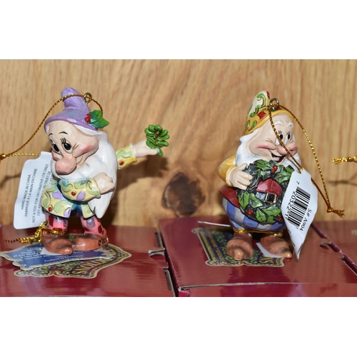 363 - TWELVE BOXED ENESCO DISNEY TRADITIONS 'SNOW WHITE AND THE SEVEN DWARFS' CHRISTMAS ORNAMENTS, designe... 