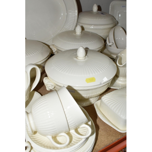 367 - A LARGE QUANTITY OF WEDGWOOD 'EDME' DESIGN DINNERWARE, comprising a covered butter dish (stained ins... 