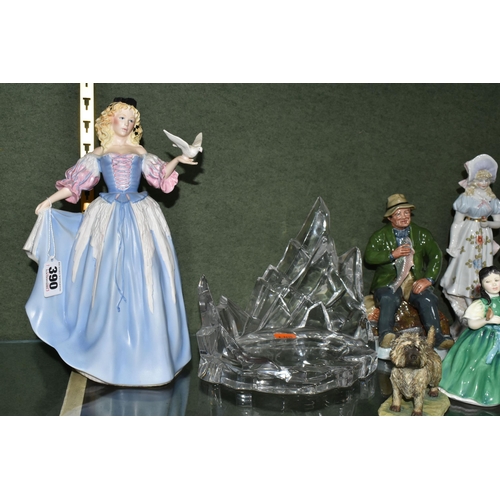 390 - A GROUP OF FIGURINES AND FIGURES OF DOGS, comprising The Franklin Mint/The House of Fabergé 'Princes... 