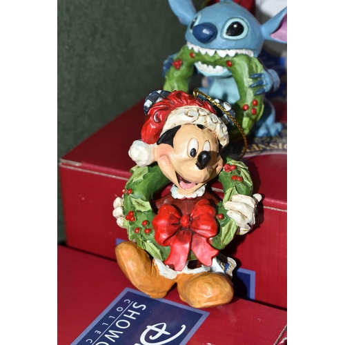 392 - NINE BOXED ENESCO DISNEY TRADITIONS CHRISTMAS ORNAMENTS, designed by Jim Shore, comprising Beauty an... 