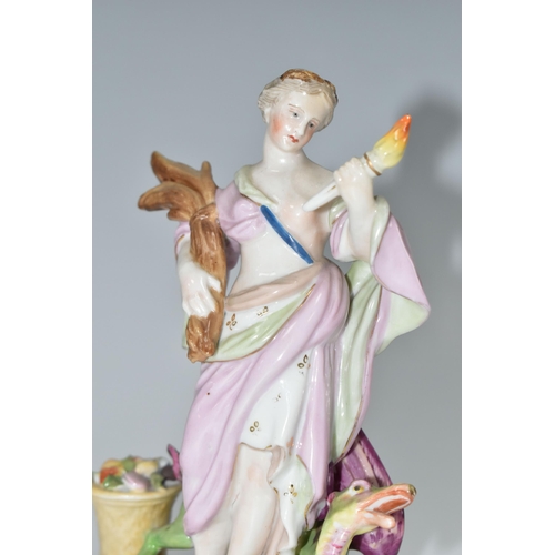 397 - A PAIR OF FRENCH PORCELAIN ALLEGORICAL FIGURES, having blue printed mark for Joseph-Gaspard Robert, ... 