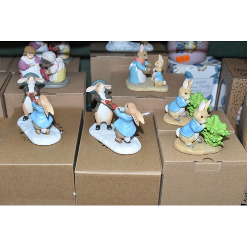 406 - A COLLECTION OF BOXED ENESCO BEATRIX POTTER FIGURES AND CHRISTMAS ORNAMENTS, comprising three x Pete... 