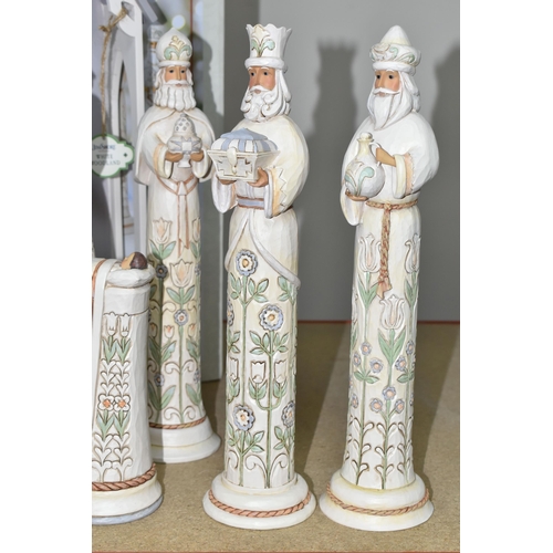 415 - A LIMITED EDITION JIM SHORE 'HEARTWOOD CREEK' NATIVITY SET, 'White Woodland' limited edition  'A Tim... 