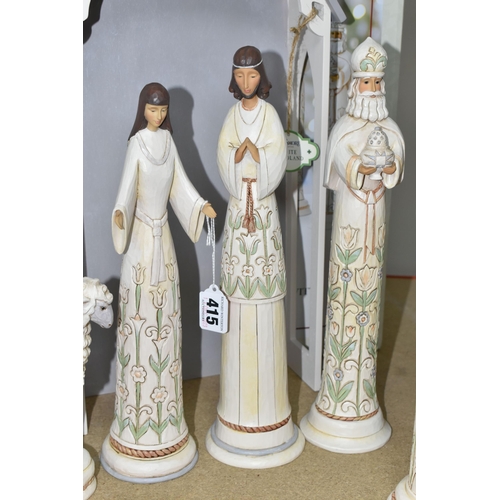 415 - A LIMITED EDITION JIM SHORE 'HEARTWOOD CREEK' NATIVITY SET, 'White Woodland' limited edition  'A Tim... 