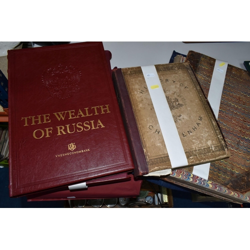 444 - THREE LARGE FORMAT BOOKS comprising 'The Wealth of Russia' published with the assistance of VNESHECO... 