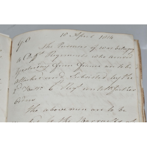 447 - A MILITARY JOURNAL FROM 1813 from an officer in The Royal Artillery with descriptions of actions and... 