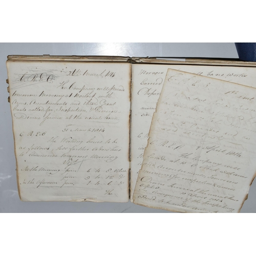 447 - A MILITARY JOURNAL FROM 1813 from an officer in The Royal Artillery with descriptions of actions and... 